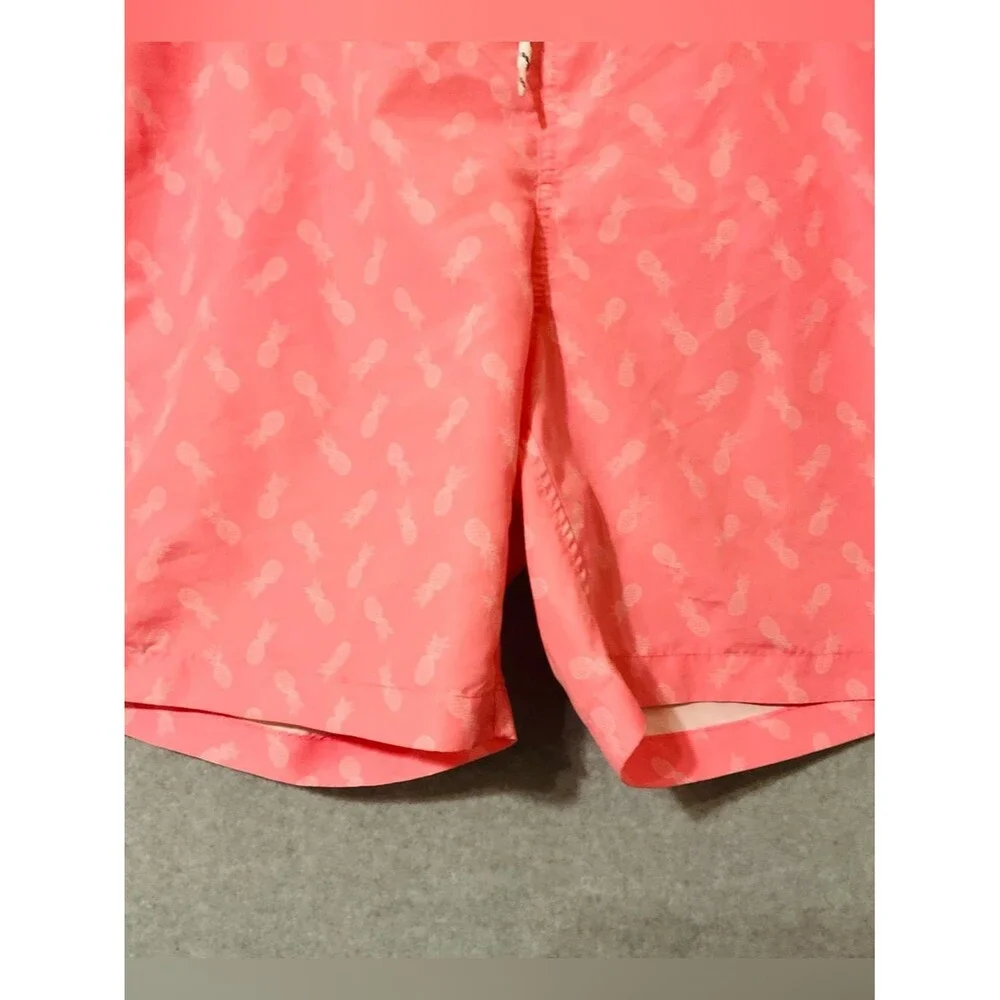 Maamgic Men's Pink Swim Trunks with Pineapple Motif Sz M